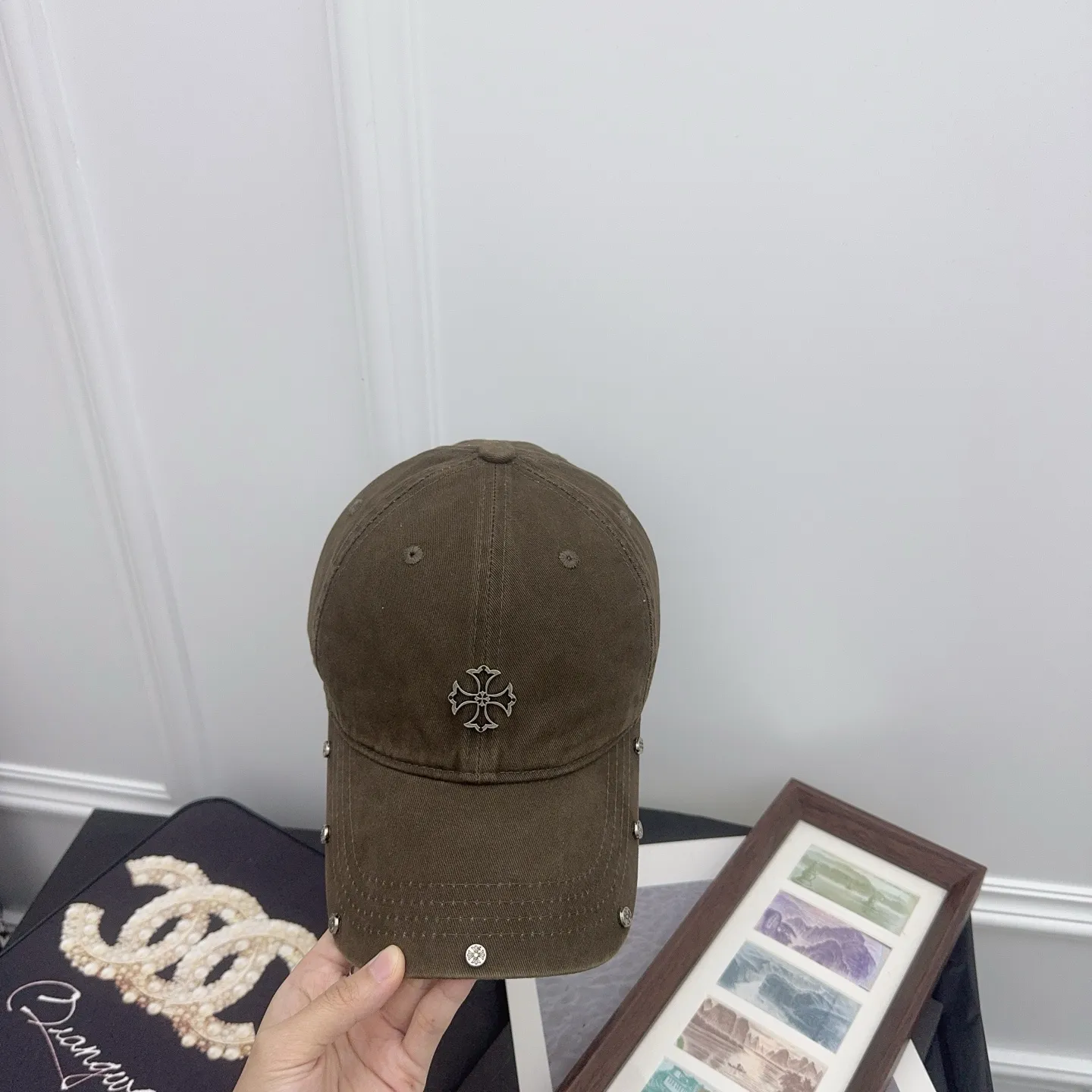 Crow Heart's new autumn and winter baseball cap, custom dyed, whitening and high-end! Heavy engineering design ‼ ️